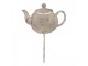 Garden Stake Teapot 26x1x35 Cm Grey Metal - 35.0 cm Clayre & Eef