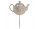 Garden Stake Teapot 26x1x35 Cm Grey Metal - 35.0 cm Clayre & Eef
