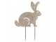 Garden Stake Rabbit 28x1x41 Cm Grey Metal - 28.0 cm Clayre & Eef