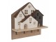 Wall Coat Rack 4 Hooks House 40x13x40 Cm Brown White Wood - 40.0 cm Clayre & Eef