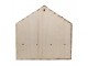 Wall Coat Rack 4 Hooks House 40x13x40 Cm Brown White Wood - 40.0 cm Clayre & Eef