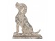 Decorative Figurine Dog 20x8x24 Cm Grey Metal - 20*8*24 cm Clayre & Eef
