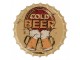 Keramický magnet zátka Cold Beer - Ø 7*1 cm Clayre & Eef