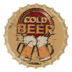Keramický magnet zátka Cold Beer - Ø 7*1 cm