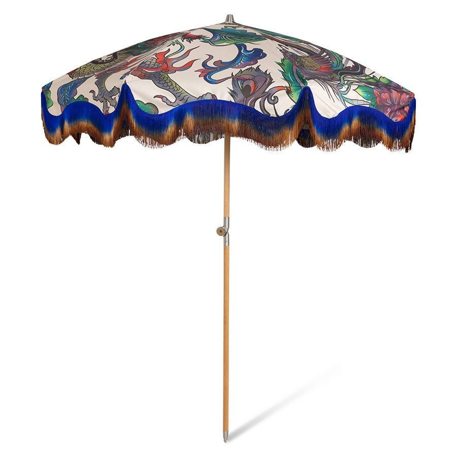 Barevný slunečník s třásněmi Traditional Blend - Ø 200*230 cm MOU5013