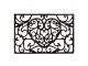 Door Mat Heart 59x39x2 Cm Brown Metal - 59.0 cm Clayre & Eef