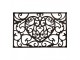 Door Mat Heart 59x39x2 Cm Brown Metal - 59.0 cm Clayre & Eef