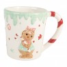 Bílý keramický hrneček s perníčkem Gingerbread - 13*10*10 cm / 400 ml
