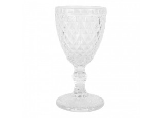 Transparentní sklenička na vodu na noze Diamond - Ø 8*16 cm / 200 ml