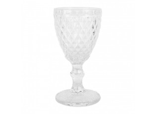 Transparentní sklenička na vodu na noze Diamond - Ø 8*16 cm / 200 ml
