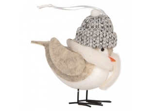 Decoration Bird 6x6x14 Cm White Synthetic - 11*7*12 cm