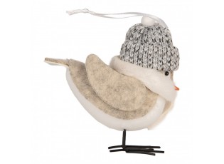 Decoration Bird 6x6x14 Cm White Synthetic - 11*7*12 cm