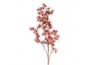 Dekorace umělá větvička s jemnými tmavě růžovými květy - 10*10*86 cm