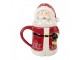 Keramický hrnek Santa Claus s víčkem - 15*10*19 cm / 450 ml Clayre & Eef