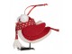 Decoration Bird 6x6x14 Cm Red White Synthetic - 12*7*10 cm Clayre & Eef