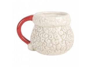 Keramický hrnek Santa Claus s červeným ouškem - 16*11*10 cm / 550 ml