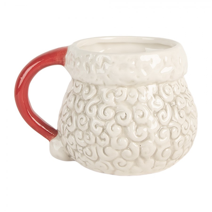 Keramický hrnek Santa Claus s červeným ouškem - 16*11*10 cm / 550 ml