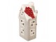 Šedo-červený keramický LED domek Lamont - 11*9*22 cm Clayre & Eef
