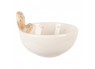 Bílá keramická miska perníček Gingerbread - Ø 13*9 cm / 250 ml