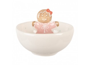 Bílá keramická miska perníček Gingerbread - 18*17*12 cm / 700 ml
