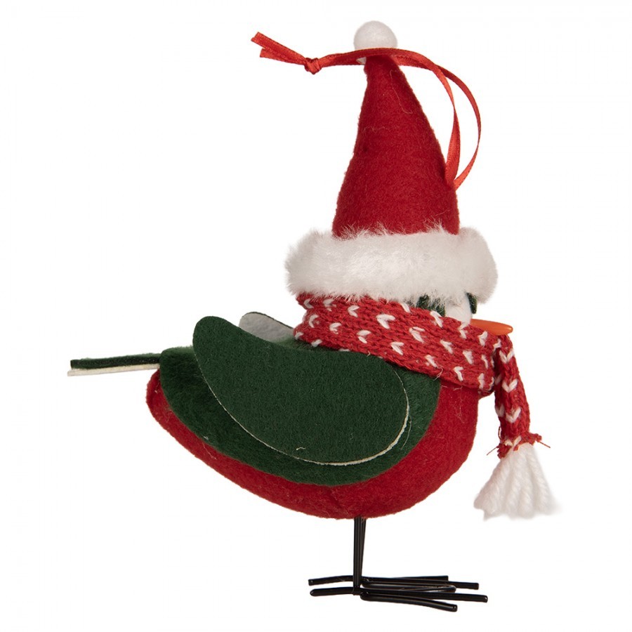 Decoration Bird 6x6x14 Cm Red Synthetic - 11*7*12 cm