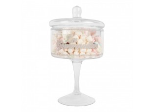 Skleněná dóza na noze na bonbóny Les Gourmandises - Ø 13*24 cm