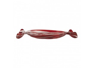 Decorative Bowl 23x11x4 Cm Red Glass - 23.0 cm