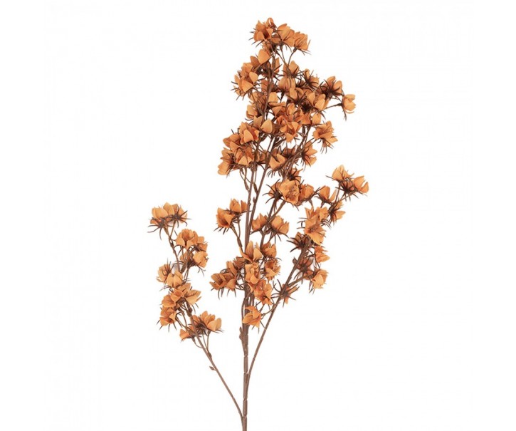 Dekorace umělá větvička s jemnými oranžovými květy - 10*10*86 cm Clayre & Eef