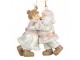 Christmas Ornament Santa Claus 7x4x8 Cm Pink Plastic - 7.0 cm Clayre & Eef