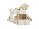 Bílo-zlatý stojan na stromek houpací kůň Rocking Horse - 47*30*40 cm Clayre & Eef