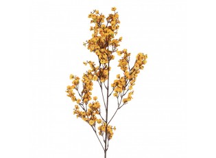 Dekorace umělá větvička s jemnými žlutými květy - 10*8*104 cm
