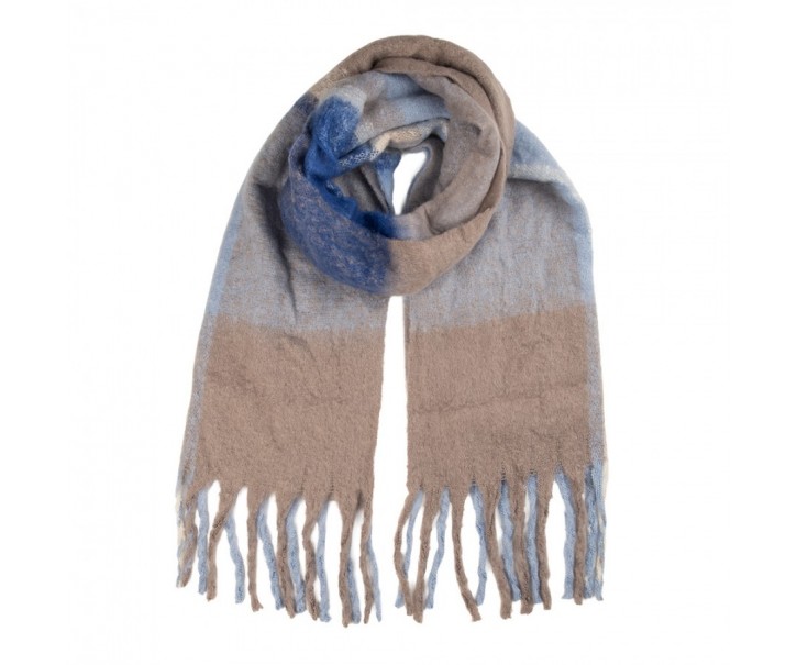 Winter Scarf Women 50x210 Cm Blue Textile - 50*210 cm Clayre & Eef