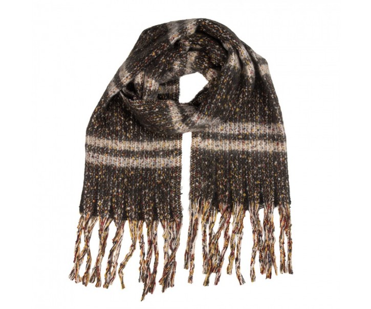 Winter Scarf Women 50x210 Cm Grey Textile - 50*210 cm Clayre & Eef