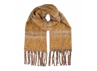 Winter Scarf Women 50x210 Cm Yellow Textile - 50*210 cm