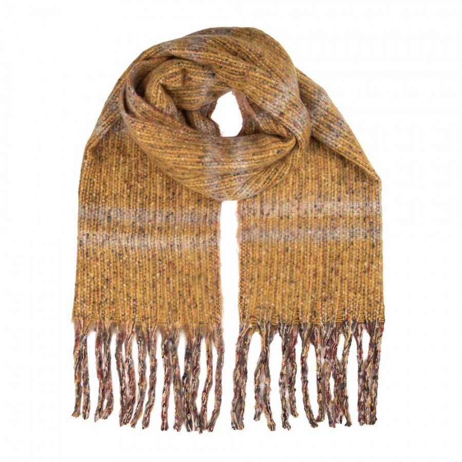 Winter Scarf Women 50x210 Cm Yellow Textile - 50*210 cm