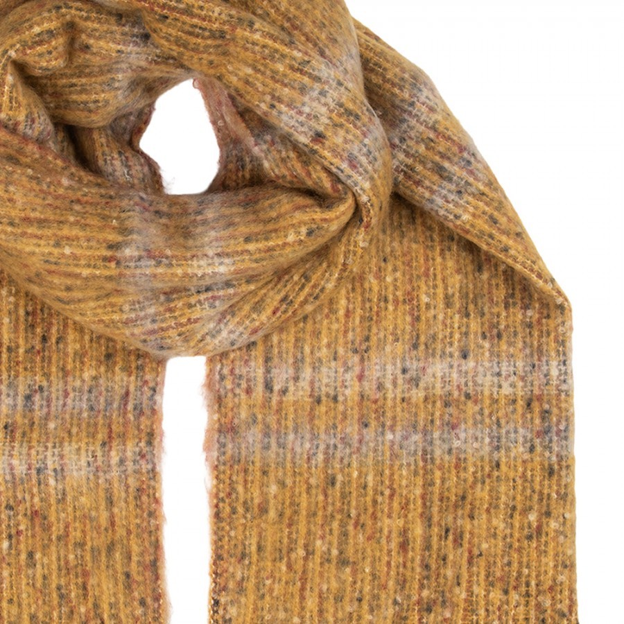 Winter Scarf Women 50x210 Cm Yellow Textile - 50*210 cm Clayre & Eef Winter Scarf Women 50x210 Cm Yellow Textile - 50*210 cm Clayre & Eef