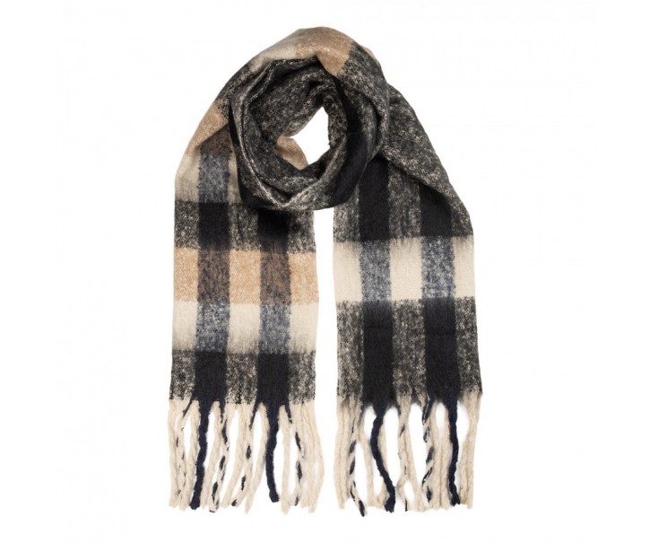 Winter Scarf Women 50x210 Cm Black Textile - 50*210 cm Clayre & Eef