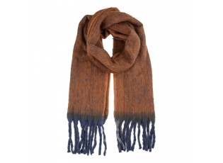 Winter Scarf Women 38x190 Cm Brown Textile - 38*190 cm