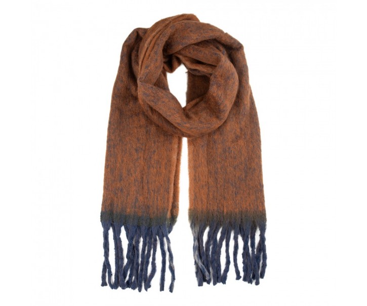 Winter Scarf Women 38x190 Cm Brown Textile - 38*190 cm Clayre & Eef