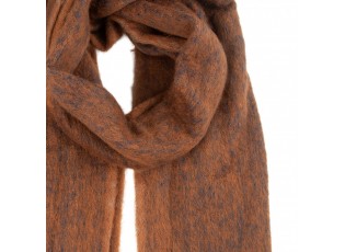 Winter Scarf Women 38x190 Cm Brown Textile - 38*190 cm