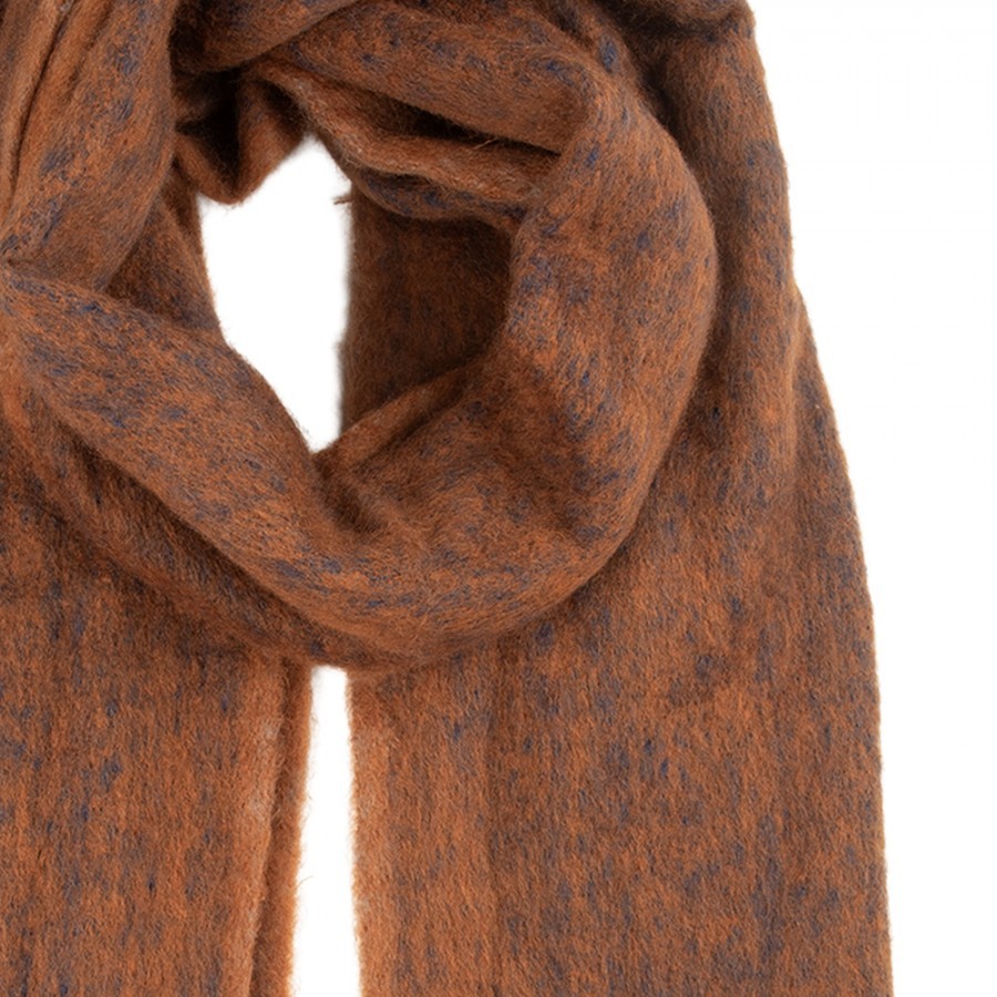 Winter Scarf Women 38x190 Cm Brown Textile - 38*190 cm Clayre & Eef Winter Scarf Women 38x190 Cm Brown Textile - 38*190 cm Clayre & Eef