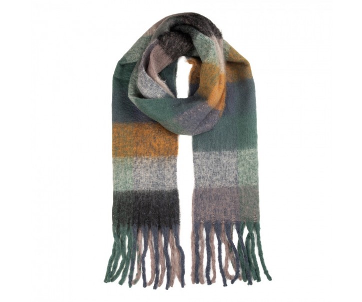 Winter Scarf Women 38x200 Cm Grey Textile - 38*200 cm Clayre & Eef