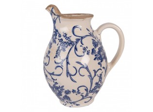 Keramický džbán s modrými květy Henria S - 16*12*19 cm