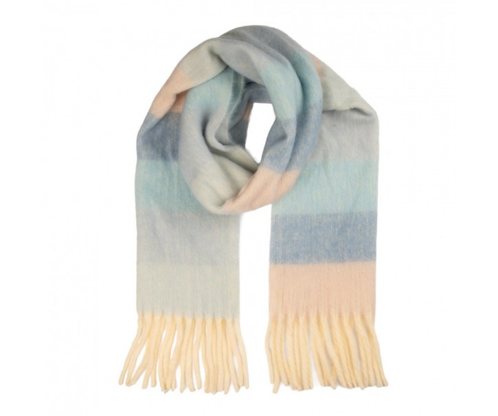 Winter Scarf Women 40x180 Cm Blue Textile - 40*180 cm Clayre & Eef