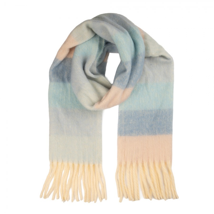 Winter Scarf Women 40x180 Cm Blue Textile - 40*180 cm