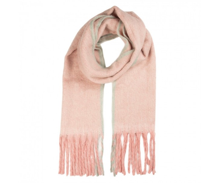 Winter Scarf Women 38x190 Cm Pink Textile - 38*190 cm Clayre & Eef