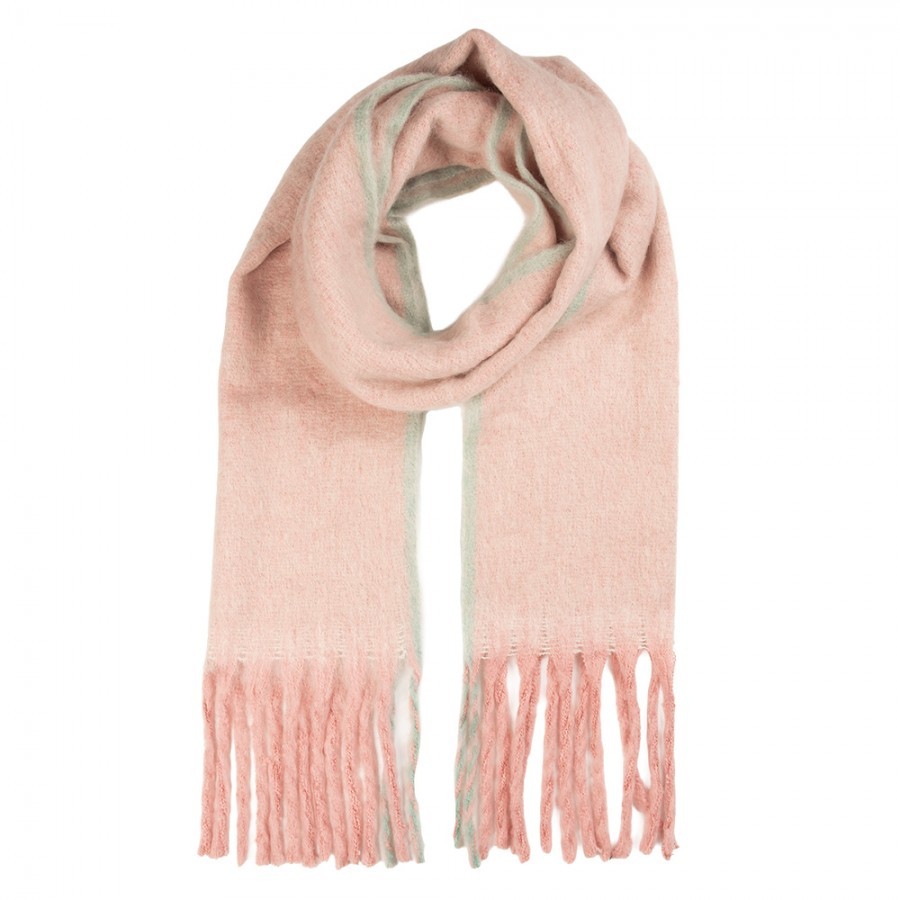 Winter Scarf Women 38x190 Cm Pink Textile - 38*190 cm
