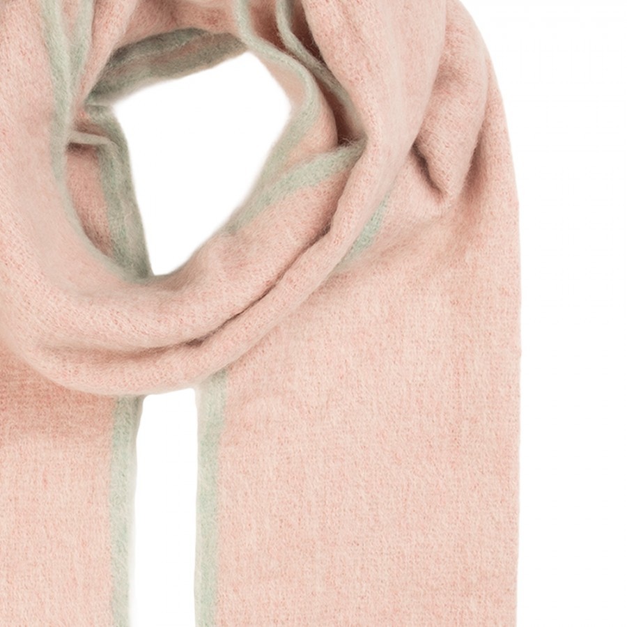 Winter Scarf Women 38x190 Cm Pink Textile - 38*190 cm Clayre & Eef Winter Scarf Women 38x190 Cm Pink Textile - 38*190 cm Clayre & Eef