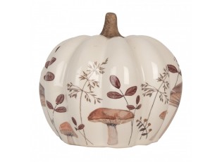 Béžová keramická dekorace dýně s Little Forest Jewels - Ø 14*13 cm