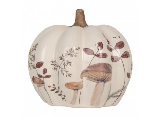 Béžová keramická dekorace dýně s Little Forest Jewels - Ø 14*13 cm
